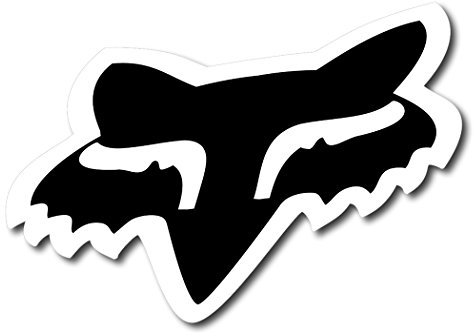 Fox Racing Fuchskopf-Aufkleber für Herren, Schwarz, Größe 8, Einheitsgröße