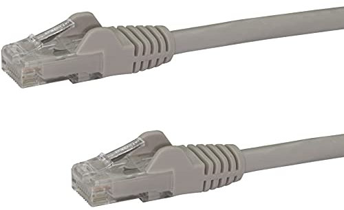 StarTech.com 10m CAT6 Ethernet Cable - Grey CAT 6 Gigabit Ethernet Wire -650MHz 100W PoE++ RJ45 UTP Category 6 Network/Patch Cord Snagless w/Strain Relief Fluke Tested UL/TIA Certified (N6PATC10MGR)