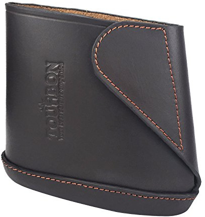 TOURBON echtes Leder Schrotflinte Stock Verlängerung Beleg auf Recoil Pad Sleeve - Dunkelbraun