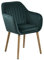 AC Design Furniture Wendy Esszimmerstuhl, B: 57 x T:61 x H: 83 cm, Flaschengrün/Eiche, Samt/Eiche, 1 Stk.