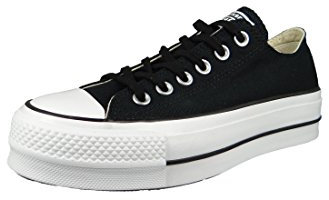 Converse Womens All Star Lift Ox Platforms Trainers Black 4 UK