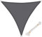 WOLTU Sun Shade Sail 3x3x3 m Triangle Water Resistant Sail Shade Polyester UV Block with Free Rope Sunscreen Awning Canopy for Outdoor Garden Patio Yard Party,Grey