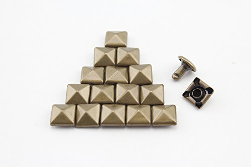 Anti-Messing, 7 mm x 7 mm, Pyramidenform, Nieten, Spike-Nieten, Spike-Nieten, Ledernieten für Taschenherstellung, Kleidung, Schuhe, 70 Stück pro Los, P92