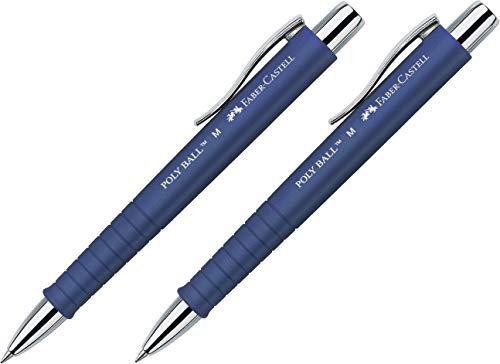 Faber-Castell Poly Ball Kugelschreiber, Blau (2 Stück)