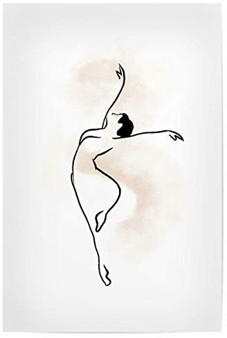 artboxONE Poster 30x20 cm Menschen Ballerina Drawing hochwertiger Design Kunstdruck - Bild Ballerina Dancer Drawing