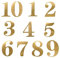 Sourcemall Wedding Party Number Stickers for Table Card Accessories Decorative self-adhensive Number Sticker Gold 1-20