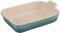 Le Creuset Stoneware Heritage - Plato rectangular, 4 cuartos de galón (12 x 9 pulgadas), sal marina