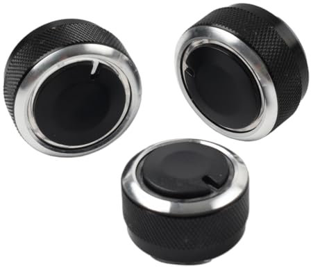 FSFYUK Reemplazo de la perilla del interruptor del calentador del aire acondicionado de la consola central del automóvil para Polo 2004-2013