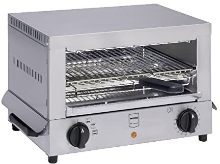 METRO Professional Horno Tostador GTO1001 con temporarizador de 15 Minutos, Acero Inoxidable, 45 x 25 x 30,5 cm, 2400 W, Plata