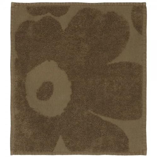Marimekko - Gästehandtuch, Handtuch - Unikko - 100% Baumwolle - Farbe: Dark Sand - 30 x 30 cm