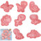8 Stück Ausstecher Dinosaurier, Keksausstecher Kinder, Dinosaurier Ausstechformen, Plätzchen Ausstecher Dinosaurier, Ausstechformen Weihnachten 3D, Kunststoff Stempel Ausstechformen