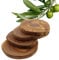 HOFMEISTER® Untersetzer 4er Set Olivenholz - Glasuntersetzer aus Holz aus 4 Olivenholzscheiben - Naturschnitt, ungefähr 10 cm Durchmesser