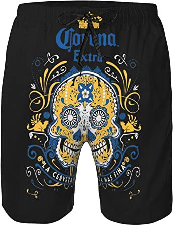 DJNGN Kompatibel mit Corona Herren-Badehosen, extra schnell trocknende Badeshorts, Netzfutter, Strandbadebekleidung mit Taschen, Badeanzügen für den Urlaub