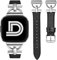 Wearlizer Armband Kompatibel mit Fitbit Versa 2, Leder Versa Armbänder für Damen, Dressy Slim Lederband Armband mit D-Form Metallschließe für Versa/Versa 2/Versa Lite/Versa SE Smart Watch