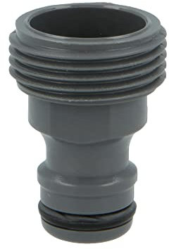 Amig - Adattatore Maschio per Raccordo Rubinetto a Tubo da 3/4 | Raccordo Rapido e Facile per Tubi d'Acqua | Raccordo Filettato | Plastica Abs e Gomma | Grigio