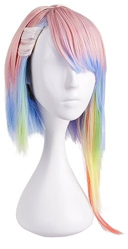 Lucy Perücke für Cyberpunk: Edgerunners Fans | Cyberpunk 2077 Cosplay Wig | Bunt-Pastell | 50cm