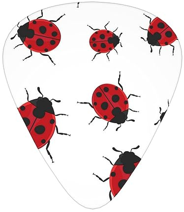 Ladybug Gitarren-Paddel, 12 Stück, geeignet zum Spielen von Akustikgitarren, E-Gitarren usw.