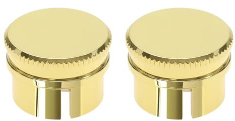 Create idea 2 Stück Male XLR Abschlusskappen vergoldetes Messing PTFE Abschirmkappe Staubschutz Geräuschstoppkappen Abdeckung kompatibel mit Canare