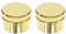 Create idea 2 Stück Male XLR Abschlusskappen vergoldetes Messing PTFE Abschirmkappe Staubschutz Geräuschstoppkappen Abdeckung kompatibel mit Canare