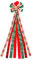 Weihnachtsgirlande mit Schleife, Klassische Farbe, Baumspitze, Nussknacker-Muster, Satinband, große Schleife Mehrfarbig