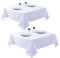 Bea's Party Mantel Cuadrado Blanco, 157cm x 157cm, Hule de Tela Cuadrada, Mantel de Tela Lavable, Mantel para Cocina, Eventos, hostelería (Pack de 2)