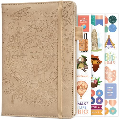 Legend Vintage Travel Journal Scrapbook for Women, Men, Couple Sandstone
