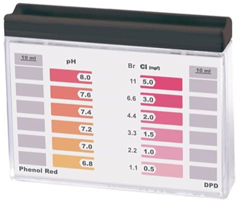 Wassertester Standard Rapid Methode Chlor pH - Anzeige von 12 verschiedenen Messwerten