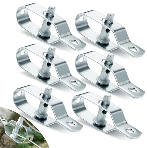 Ziamzra 6 Pièces Tendeur Cable Tendeur Grillage Acier Galvanisé Tendeur Fil a Linge 95mm Tendeur Cloture pour Fil de Fer Grillage Cloture Grillage a Mouton Fil Barbelé Corde à Linge Cable INOX