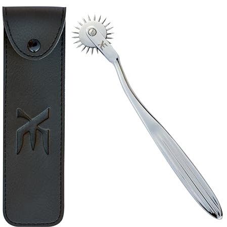 XE Wartenberg Neuro Pinwheel en Acier Inoxydable – Moulinet pour Neurologique Nerf réaction Test, Moulinet à Rouleau pour Tester la Sensibilité Nerf