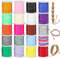 Glarks Lot de 20 rouleaux de fil en nylon pour bracelets, nœuds chinois, kumihimo, macramé, stores pour la fabrication de bijoux, colliers, bracelets d'amitié - 400 m