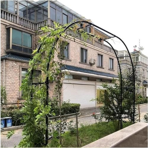 ZJGFCB Großer Gartenbogen Aus Metall Für Kletterpflanzen, Robuster Und Langlebiger Rosenbogen, Wetterbeständiges Eisenrohr, Pavillon, Pergola, Weiß, Schwarz, Grün(Size:240x220cm,Color:grün)