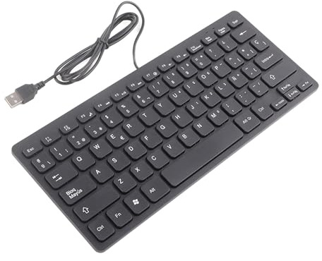 Mini Teclado Español Portátil con Cable, Interfaz USB para Ordenador de Escritorio, Ultrafino 78, Accesorios Profesionales
