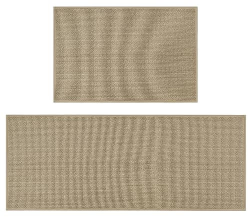 Artoid Mode Absorptionsfähigkeit Hause Dekor Küchenteppich 2er Set,60x90 and 60x150 cm Waschbar Dekoration Küchenmatten für Innen Außen Dekor