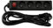 KOLORENO - Stromverlängerungs Kabel - mit Schalter - 3m - 4X 230V Steckdose - Verlängerungskabel - Verlängerungskabel mit Flachstecker - Schutzart IP20 - Schutzkontakt-Verlängerung - Schwarz