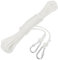 sourcing map 10m Hollow Braided Polypropylene Anchor Rope with Hook, 6mm Nylon Floating Line for Marine Pool Life Boat Anchor Rope, White