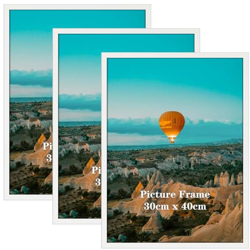 Vasemouh 3 Cadres Photos 30x40 pour Les Photos, Les Diplômes, Les Images, Cadre 30x40 Blanc