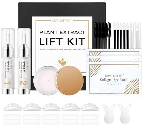 Lash and Brow Lift, DONG RHYME Lash Perming and Brow Lifting Kit with Glue Balm