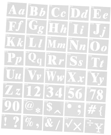 DIYEAH 1 Satz Alphanumerische Vorlage Wandbild Vorlagen Zahlen Vorlagen Quilt Rahmen Wandteppiche Hohle Vorlagen Brief Vorlagen Tafel Vorlagen Malvorlagen Schablone Buchstaben Die 40 Stück