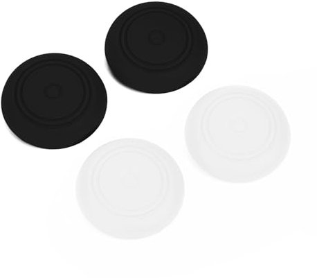 DLseego Capuchons de Poignée de Pouce Compatible avec Switch 2, 4PCS Souple Silicone Anti Glissant Cover pour Joystick Analogique Capuchons pour Switch 2/ PS4/ PS5/ pour Xbox,Noir+Blanc