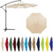 Auvent De Remplacement pour Parasol 3.5m/3.0m/2.8m/2.7m/2.5m/2.3m 6/8 Baleines, Toile De Parasol Déporté Remplacement Auvent de rechange épais et solide, Protection UV 50+ (8ribs:3.5m/11.5ft,Beige)