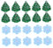 Homoyoyo 20Stücke Weihnachten Gestickte Aufnäher Schneeflocken Weihnachtsbaum Applikationen für DIY Kleidung Langlebige Weihnachtsdeko Hochwertiges Material Kreativ und Entzückend