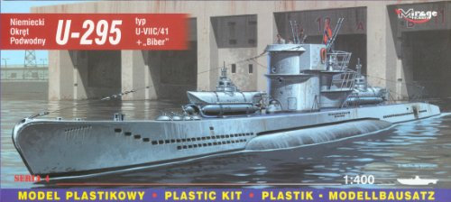 Mirage Hobby 40414 - Deutsches U-Boot U 295 Typ VII C/41 mit Biber, Schiff
