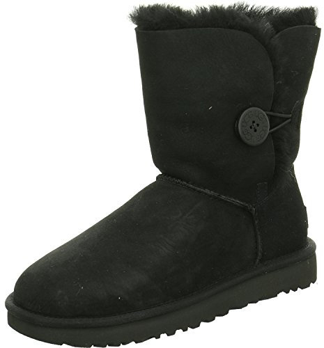 UGG Damen W BAILEY BUTTON II Schneestiefel, BLACK, 38 EU