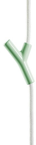 Authentics Wardrope Garderobe Seil Weiß, 4 Haken Hellgrün Matt Seil Pa 3M; Haken Zamak [P]