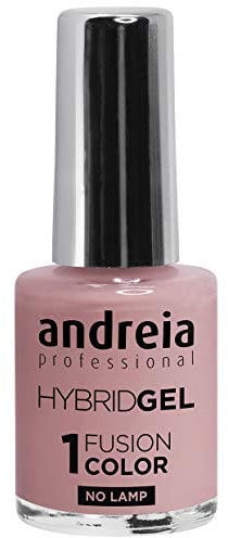 Andreia Professional Hybrid Gel Nail Polish - 2 Steps and No Lamp Required Long Lasting and Easy Removal - Fusion Color H12 Natural Nude Tan | Shades of Nudes - Soft Shades…