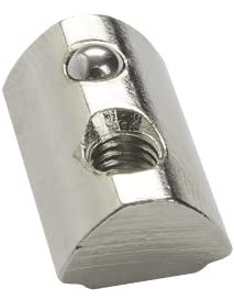 MerkaatSysteme M6 T-Slot 8 Halbrunde Nutensteine mit Federkugel für Aluminium Konstruktionsprofil 3030 3060 30R 10 Stk