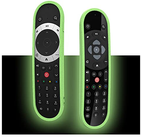 SKY Q Remote Control Cover Compatible with Sky Q Box,Sky Q Silver,Sky Glass Remote,Sky Q Mini EC101 EC060 EC055 EC050 and Non-Touch Remote Anti-Lost With Shockproof Protective Case(Luminous Green)