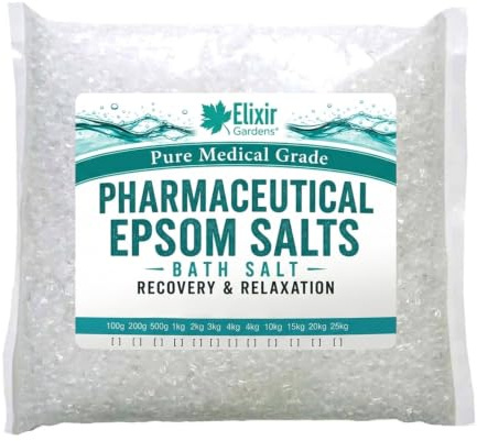 Elixir Gardens Epsom Salt (Pharmaceutical Grade) | Various Qty Available (from 300g - 25kg) | Supplied in Bag (400g)