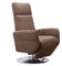 Cavadore TV-Sessel Cobra / Fernsehsessel mit Liegefunktion, Relaxfunktion / Stufenlos verstellbar / Ergonomie M / Belastbar bis 130 kg / 71 x 110 x 82 / Lederoptik Braun