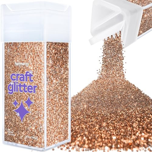 Hemway Premium Craft Glitter Shaker - Bronze Brown | Fine Metallic Flake Sequins for Resin & Epoxy Crafts | Craft Supplies for Festival, Tumblers, Body, Face, Eye & Nail Art | 130 g